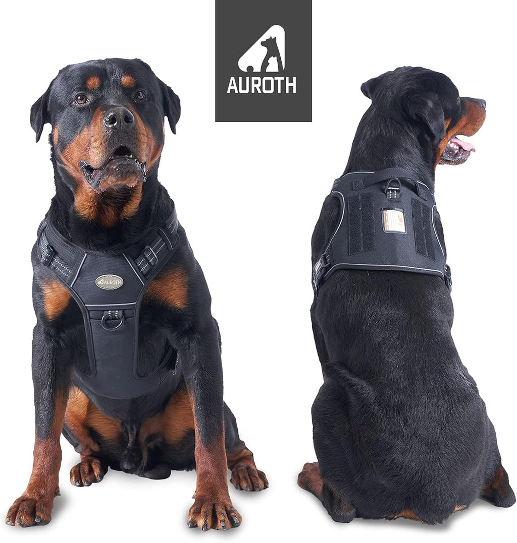 AUROTH Dog Harness for Large Dogs, No Pull Tactical Dog Vest Heavy Duty