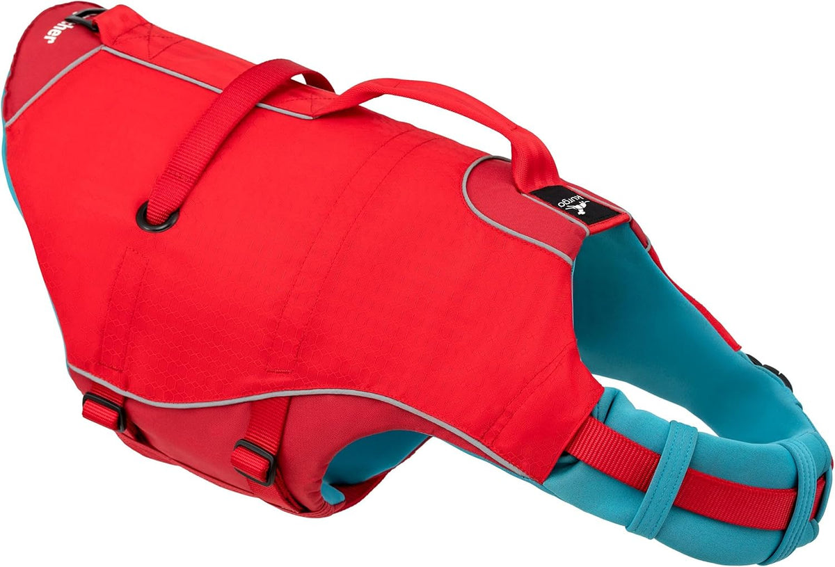Kurgo Surf n' Turf Life Jacket, Chili Red, Medium