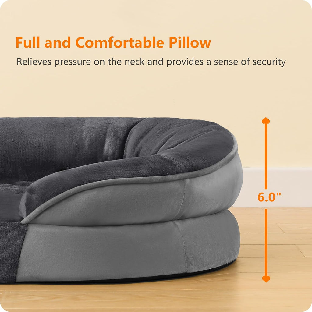 Orthopedic Waterproof Medium Dog Bed Sofa, Gel Memory Foam, 36"