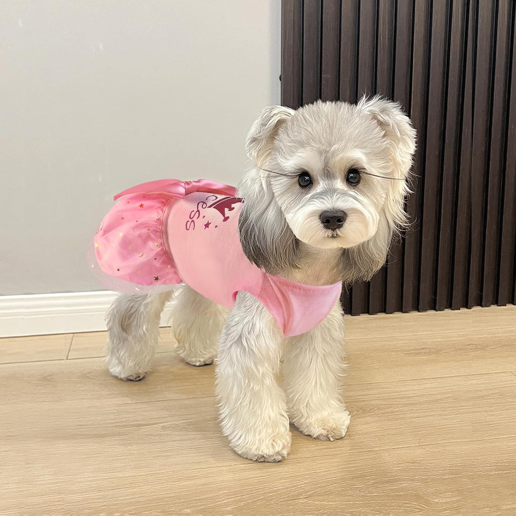Idepet Princess Dog Dress Puppy Skirt Pet Apparel Birthday Tutu