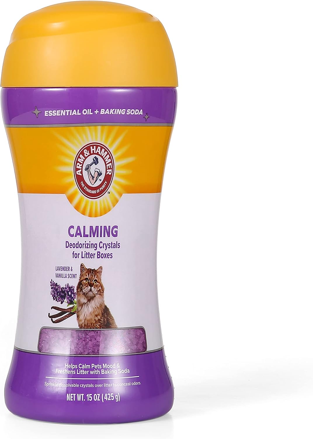 Arm & Hammer - Cat Litter Deodorizer, Lavender Vanilla Crystals, 15 oz