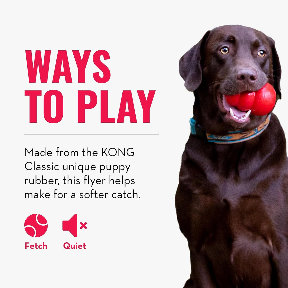 KONG Puppy Flyer, Soft Rubber Flying Disc Toy, for Small Puppies, Blue