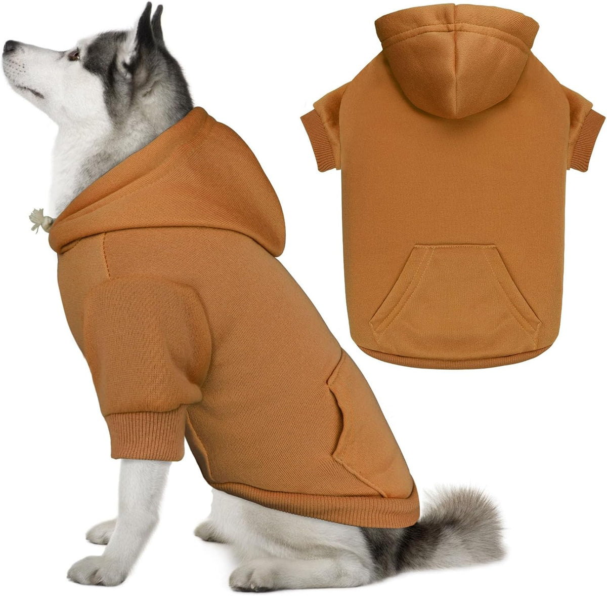 Dog Sweaters for Medium Dogs Dog Hoodie Pet Sweater Solid Soft Brushed Fleece Pet Clothes Hoodie Sweatshirt with Pocket(