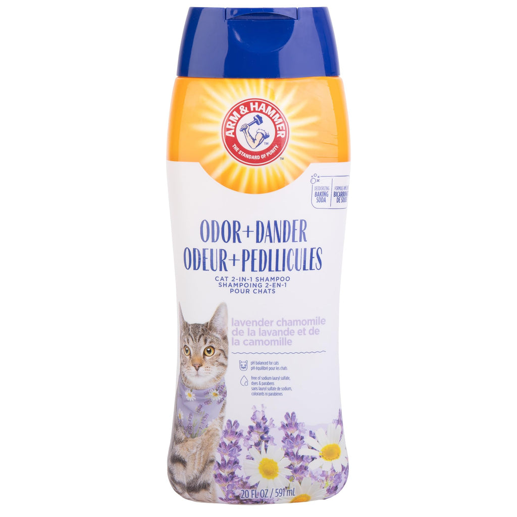Arm & Hammer Cat Shampoo, 2-in-1 Deodorizing, Dander Reducing, 20 Fl Oz
