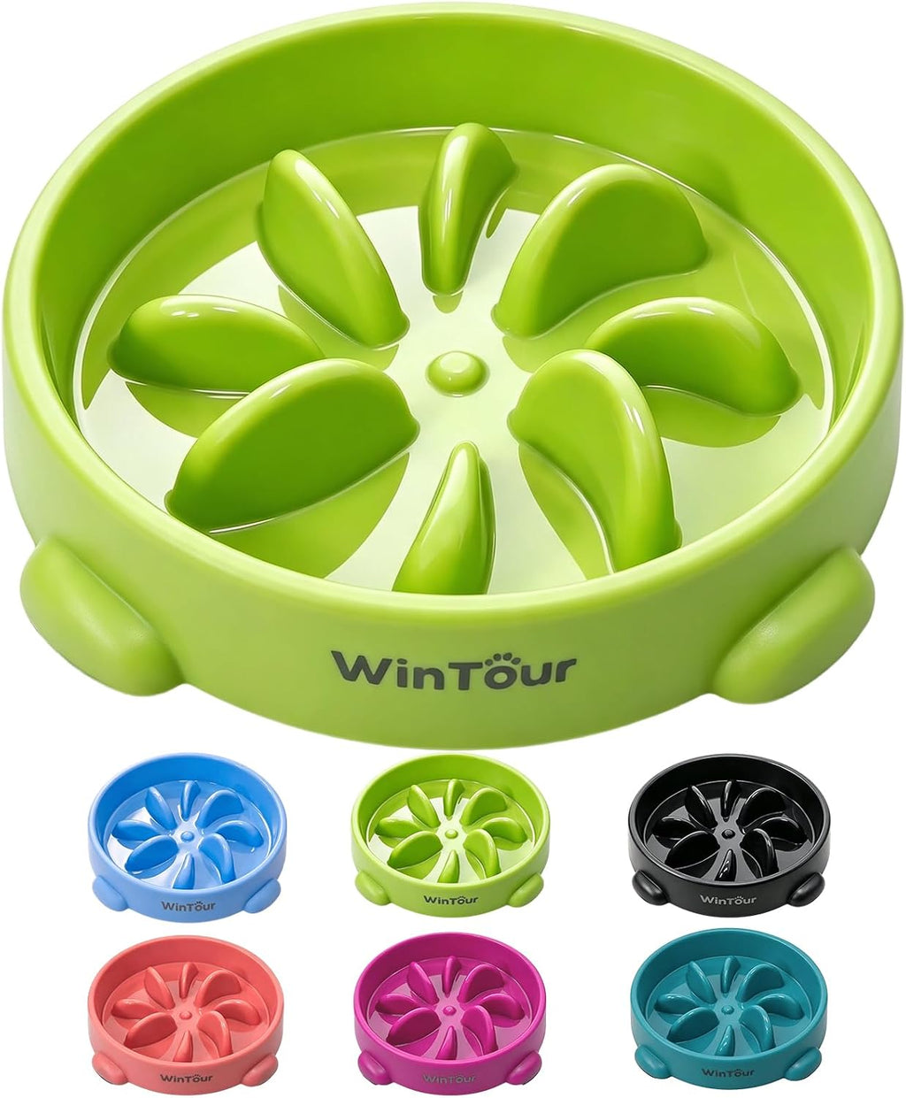 WinTour 2 Pack Slow Feeder Dog Bowls, BPA Free, Medium & Small Dog Bowls
