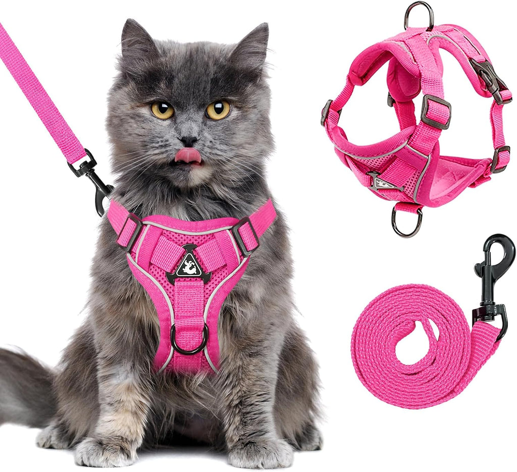 XL Cat Harness Escape Proof for Heavy Cats Adjustable for Extra Large Cats