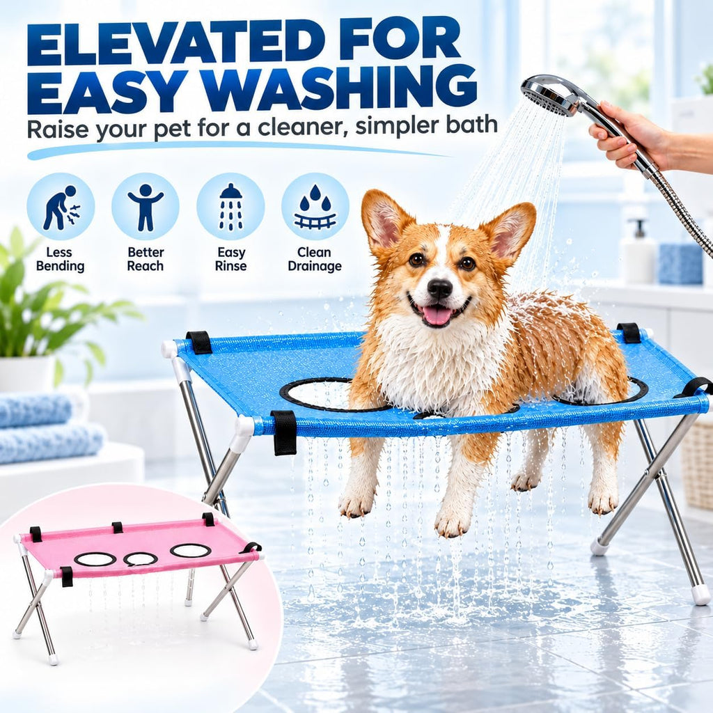 Dog Bath Hammock Grooming Bathing Shower for Pet Washing Cat Small Dogs Station Stand Holder Medium Mesa Plegable para M