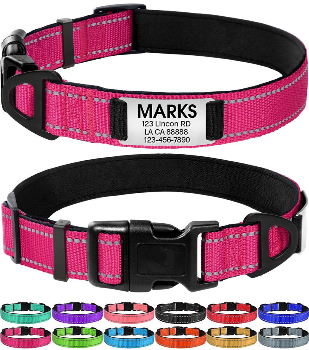 Joytale Personalized Dog Collar with Name Plate Built-in for Large Dogs