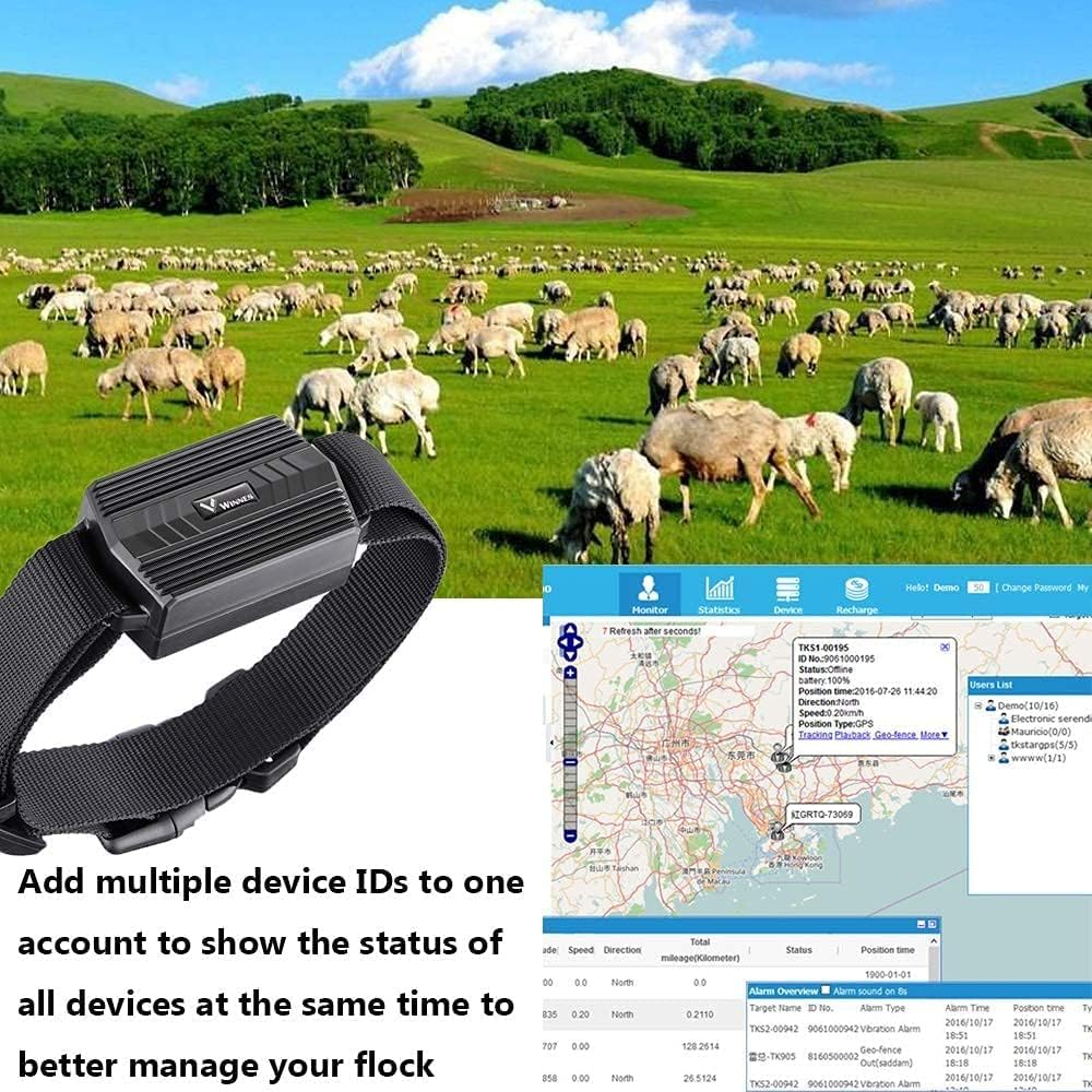 4G GPS Tracker for Dogs & Herding Dog,Cattle,Large-Bodied Animals,Livestock