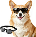 Dog Sunglasses for Medium Breeds, Outdoor UV Protection Pet Glasses with Adjustable Temples & Straps, Medium Dog Sun Gla