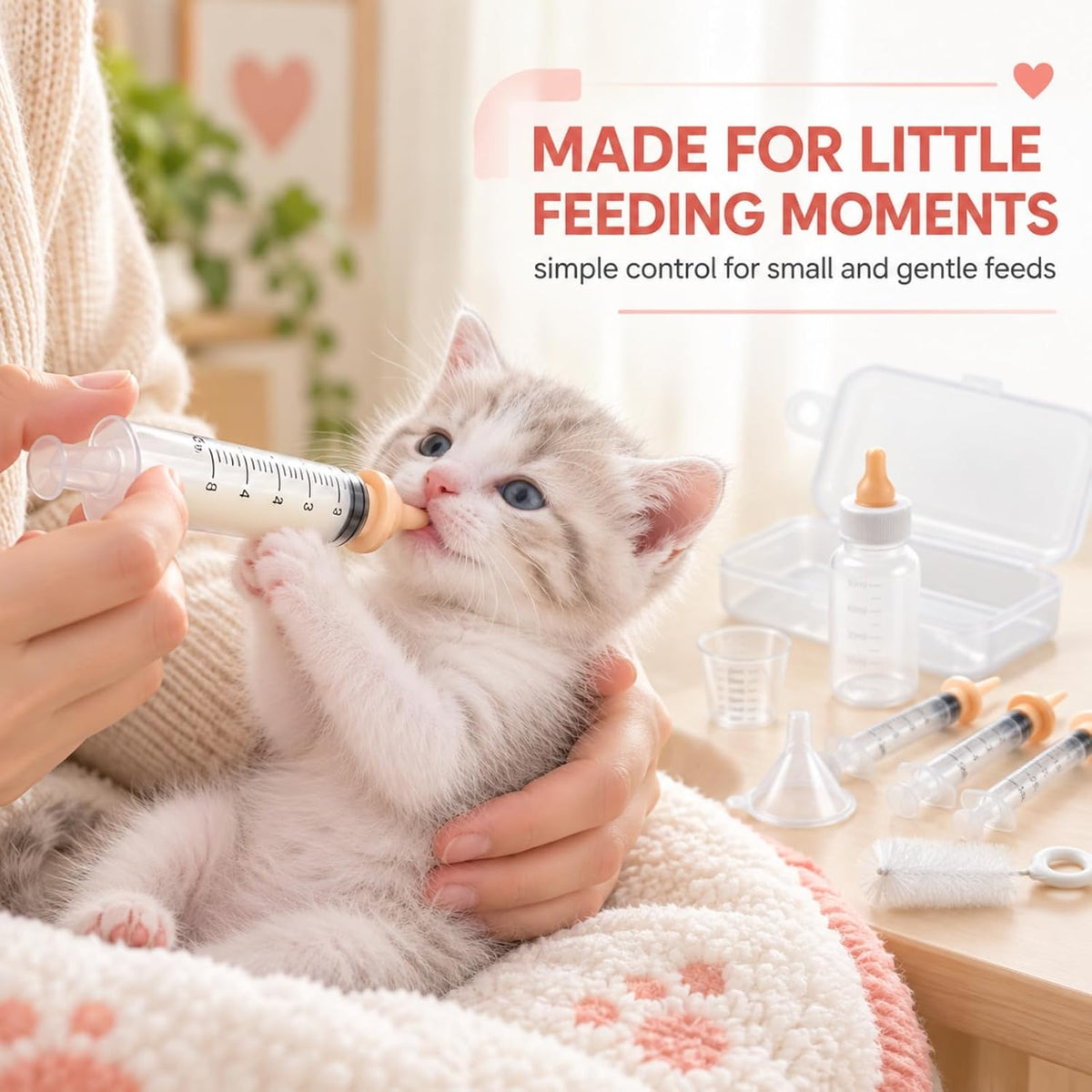 Miracle Nipple for Kittens,Pet Nursing Kit for Newborn Puppies