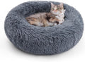 rabbitgoo Calming Cat Beds for Indoor Cats, 20 inches, Dark Grey