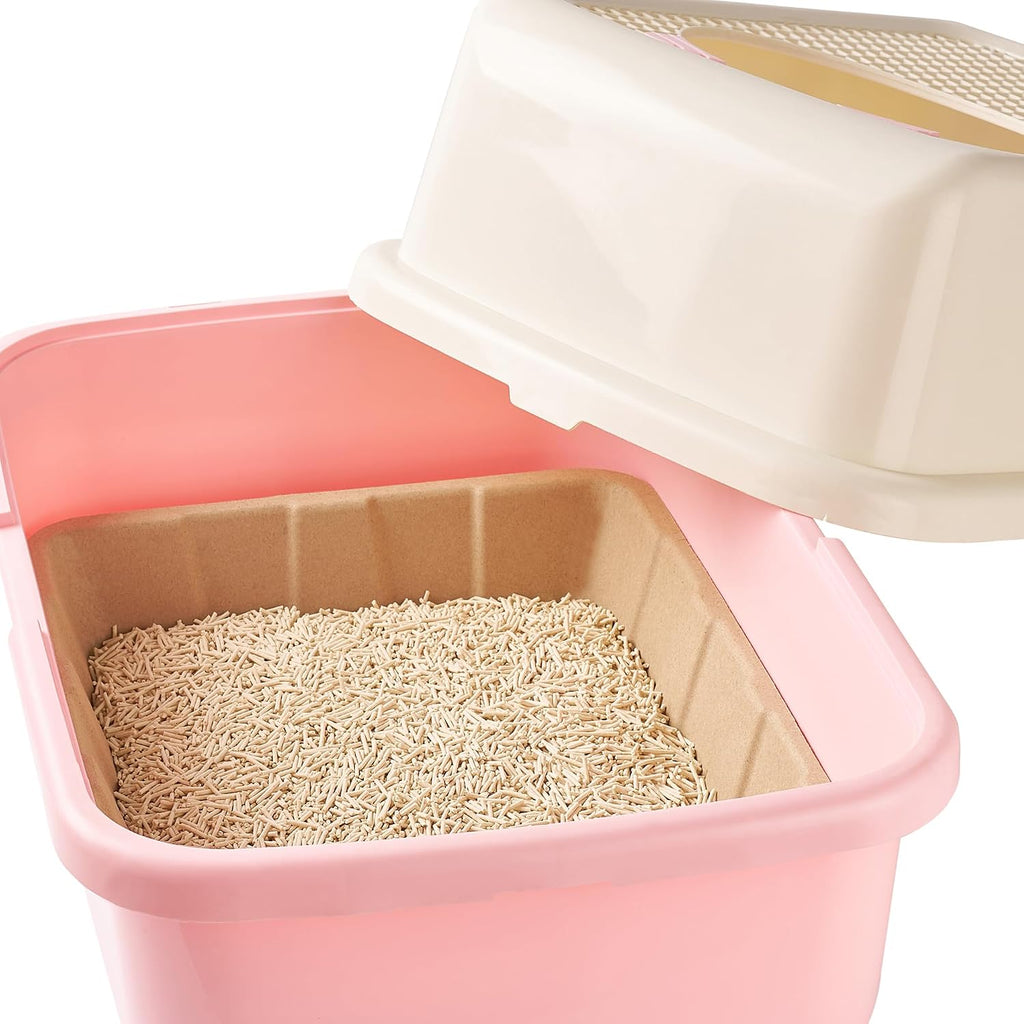 Vealind Disposable Litter Boxes for Cats Cardboard Cat Litter Trays Cat Travel Toilet Litter Pan Liners Kitty and Small 
