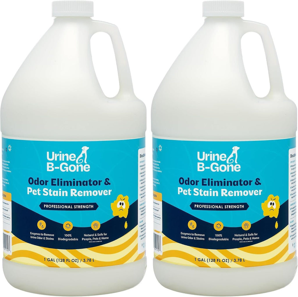Urine B-Gone, Professional Enzyme Odor Eliminator & Pet Stain Remover, Human, Cat & Dog Urine Cleaner, Effective on Laun