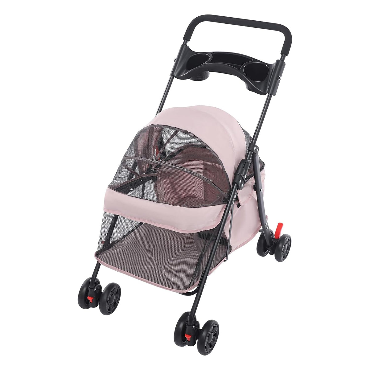 Pet Stroller for Small/Medium Dogs & Cats, Foldable 4 Wheels Dog Strollers