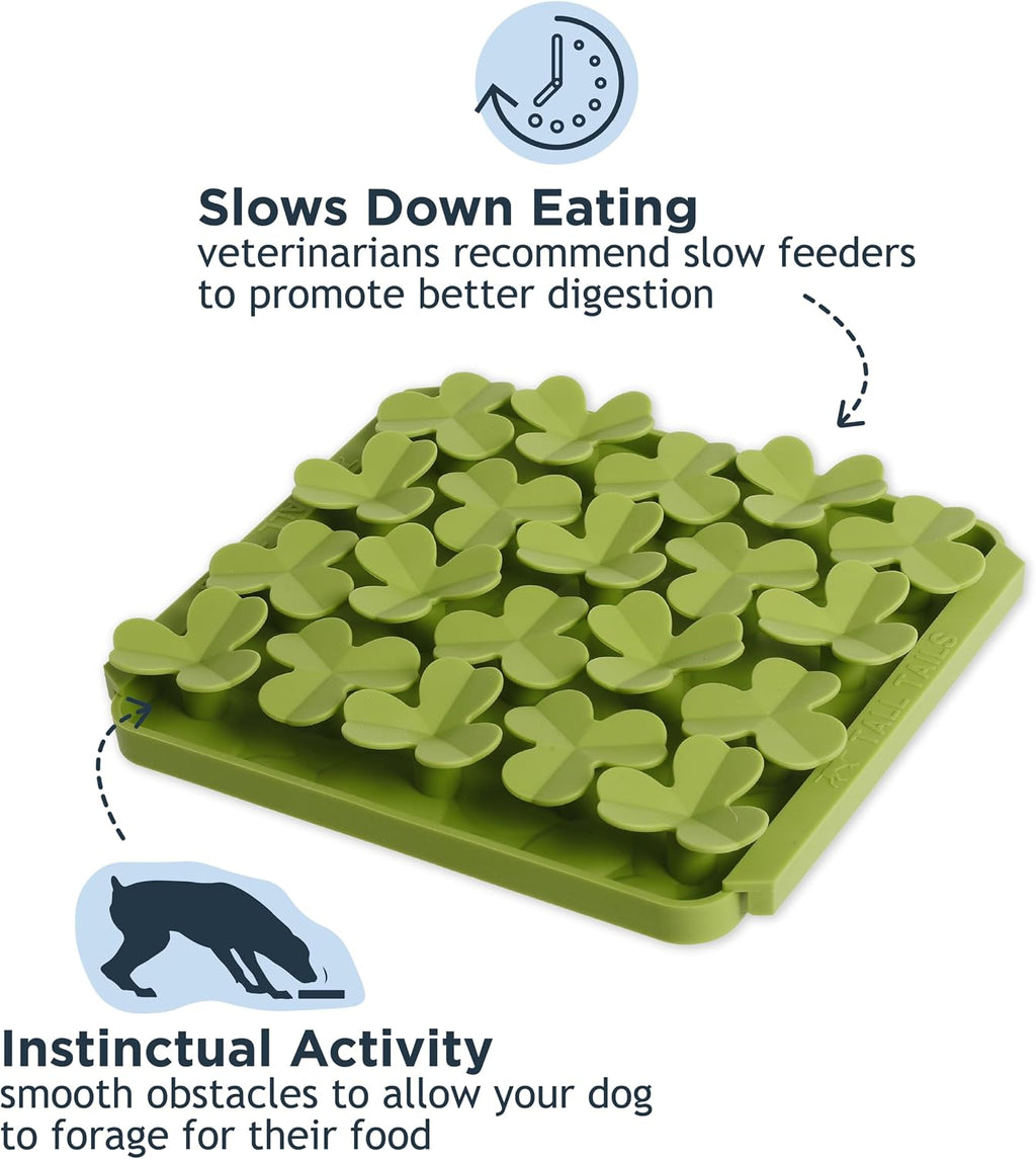 Tall Tails Clover Foraging Mat for Dogs and Cats – Slow Pet Feeder Puzzle Mat for Easy & Engaging Feeding