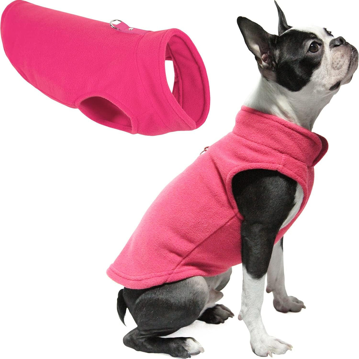 Gooby Fleece Vest Dog Sweater, Blue, Medium