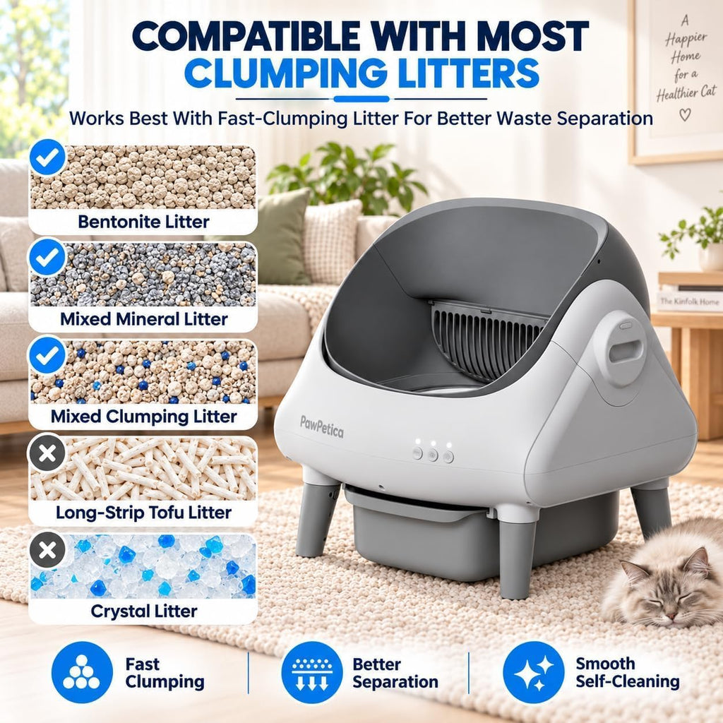 Self Cleaning Litter Box, 10.5L Automatic Cat Litter Box with WiFi App