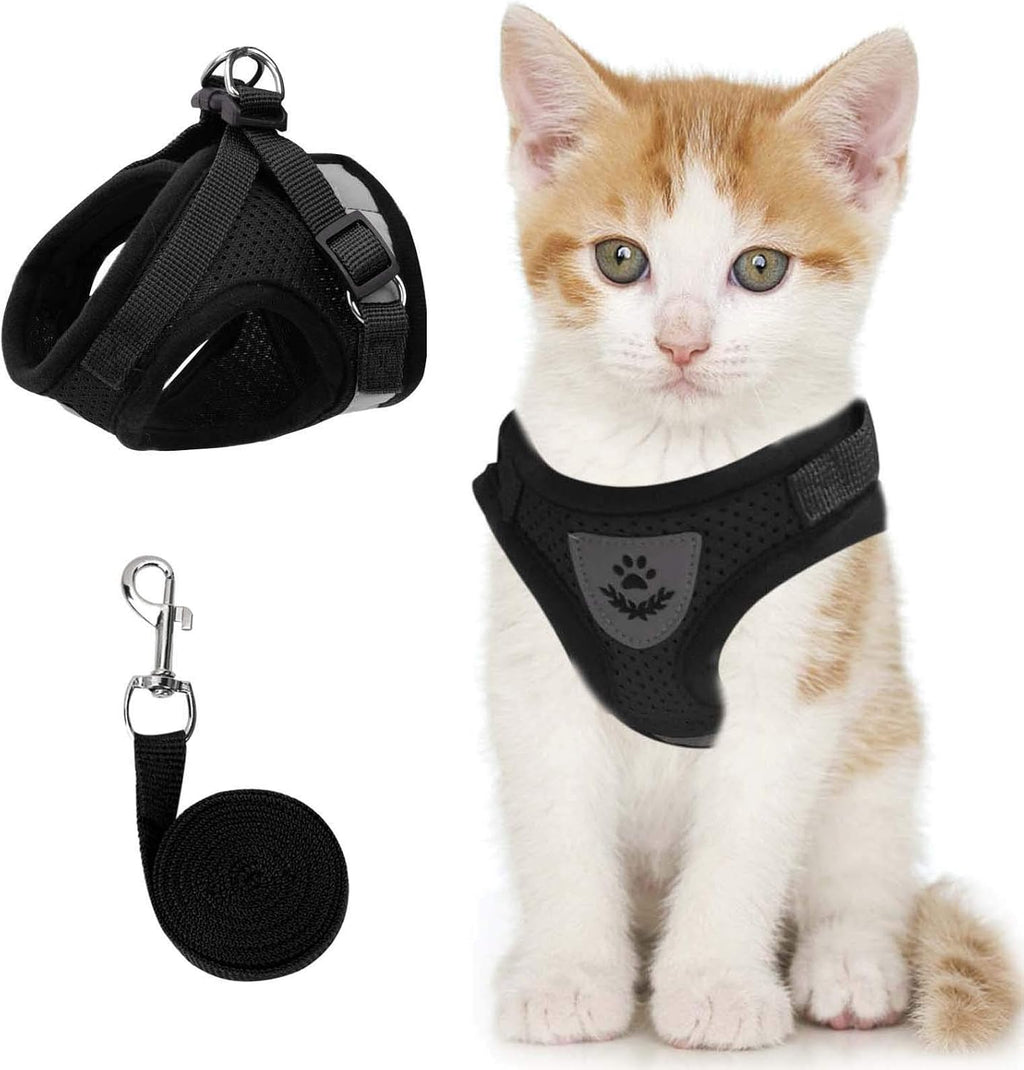 Cat Vest Harness and Leash Set, Escape Proof Kitten Harness Red XS