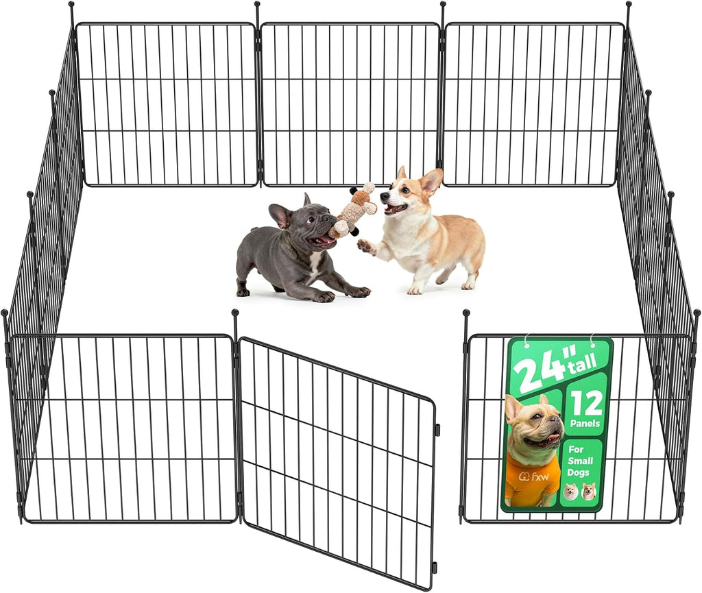 FXW MiniPaws Dog Playpen, Indoor, Yard & RV Camping, 24" H, 8 Panels