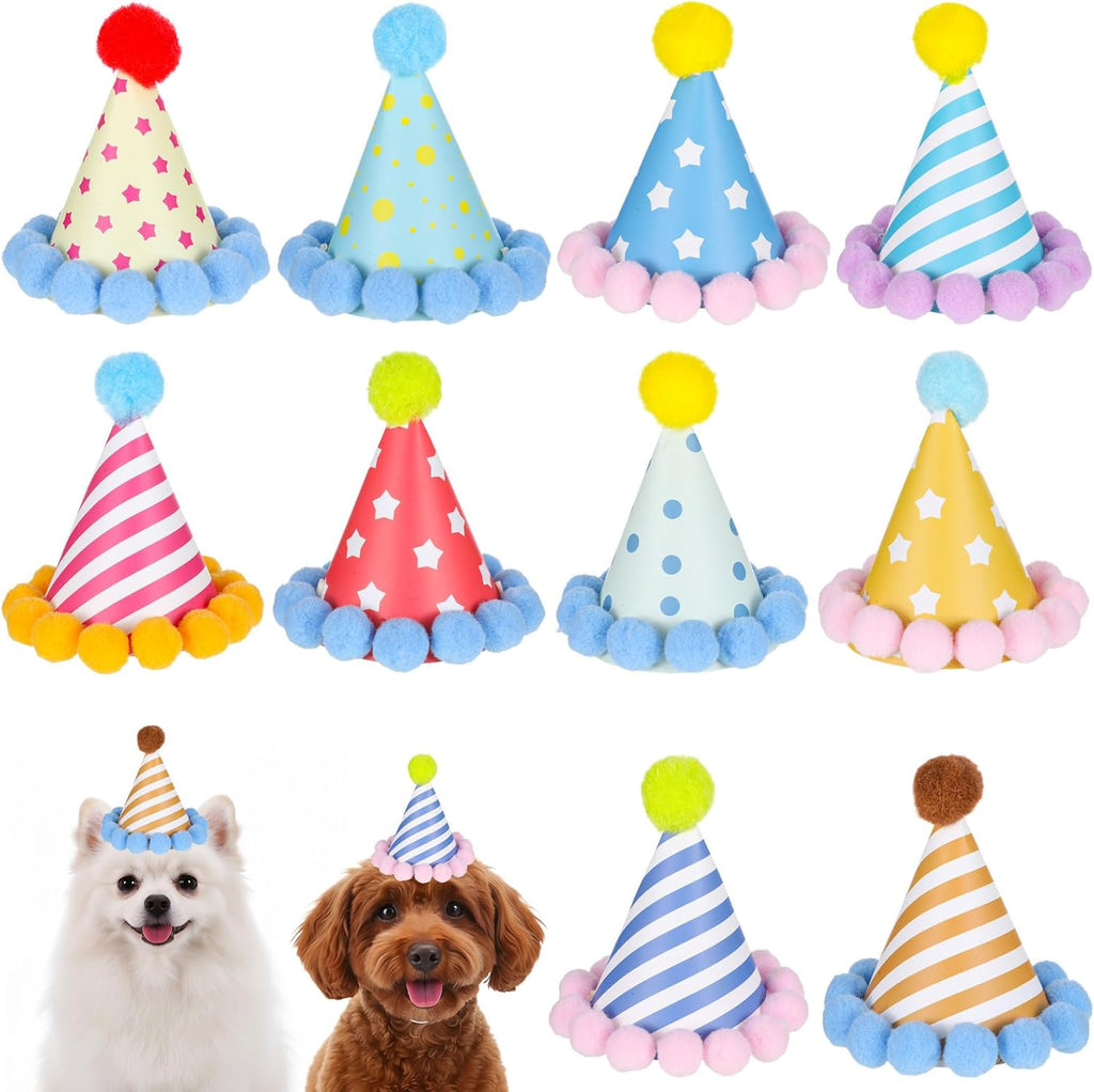 10pcs Colorful Mini Party Hats, Cute Party Hats for Stuffed Animals