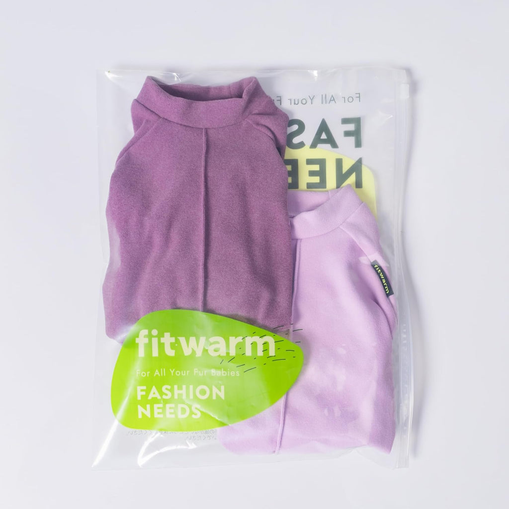 Fitwarm 2 Pack Lightweight Fleece Dog Pajamas, Warm Winter Dog Clothes for Small Dogs Boy Girl, Cozy Pet Onesie with Fee
