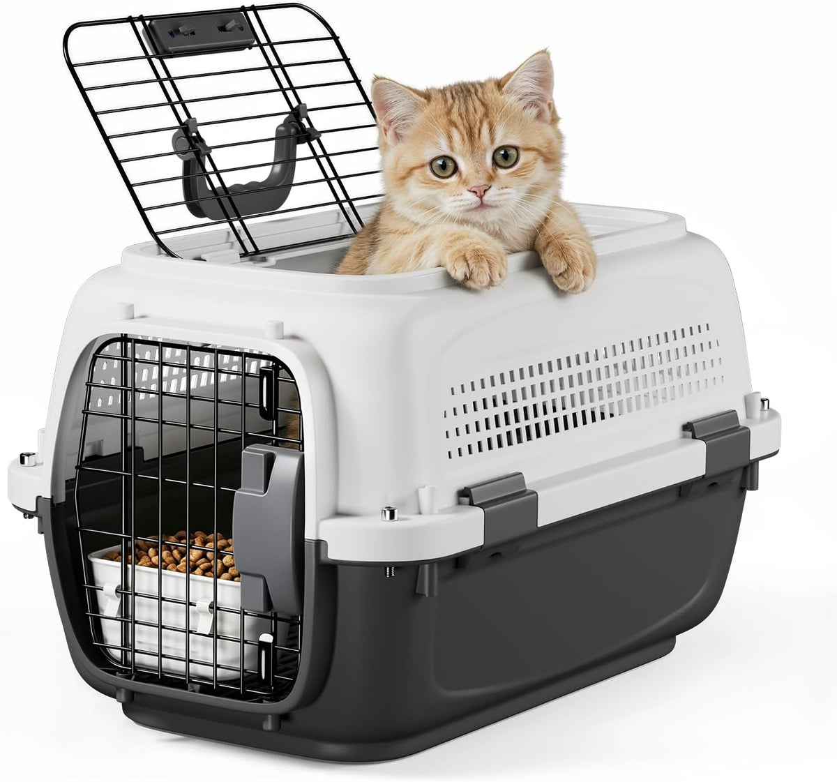 22.5" Hard Shell Cat Carrier, Pet Carrier for Small Dogs & Cats