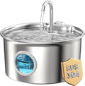 Cat Water Fountain Stainless Steel: Cat Fountain for Drinking - 88oz/2.6L