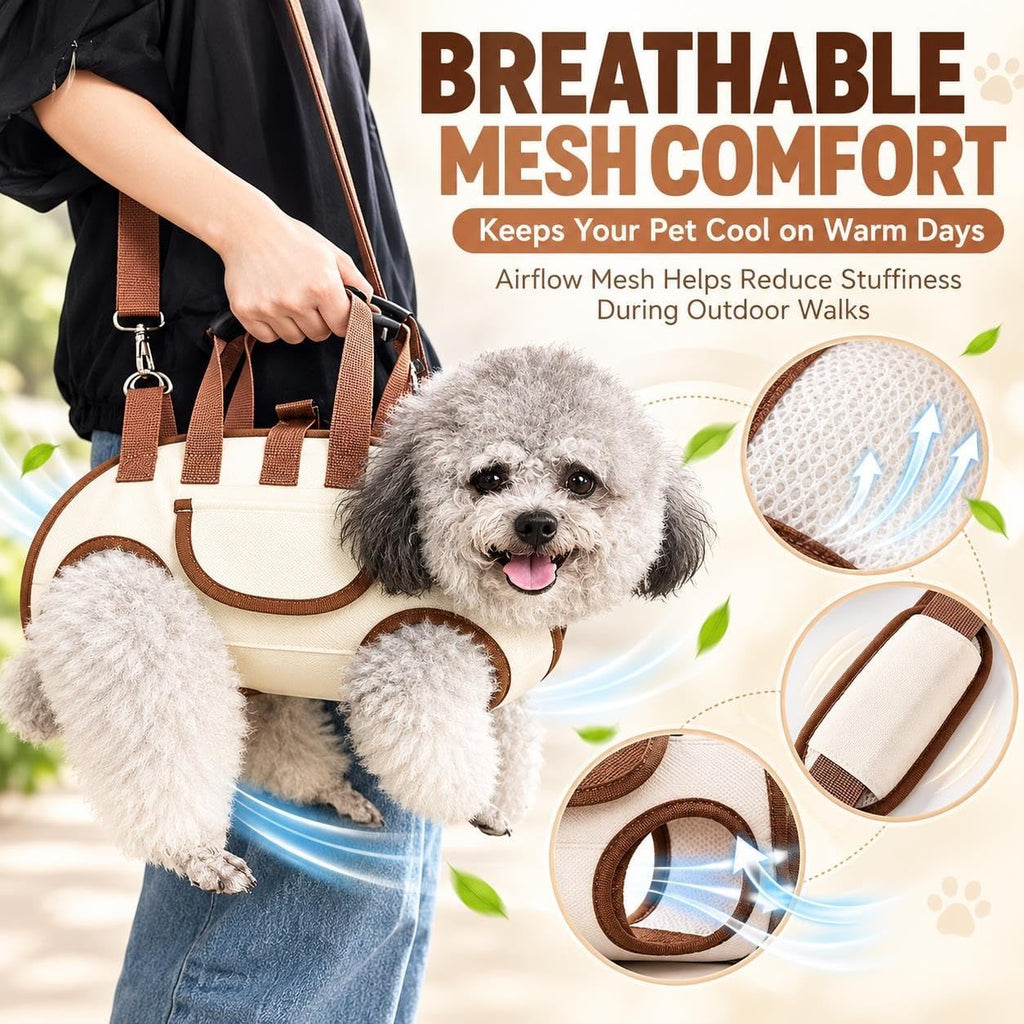 Pet Sling Carrier for Small Dogs Dog Backpack Carrier Dog Bag Carrier Portable Crossbody Shoulder Purse for Hands Free o
