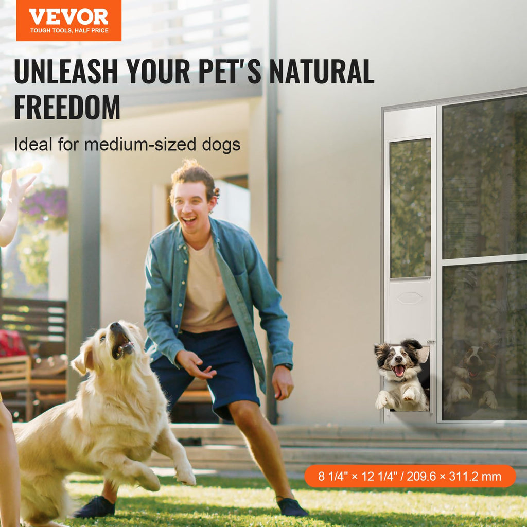 VEVOR Dog Door for Sliding Glass Door Medium Doggy Door for Sliding Doors
