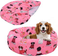 Round Replacement Dog Bed Covers Elastic Edged Washable 20 x 9.8 Inch