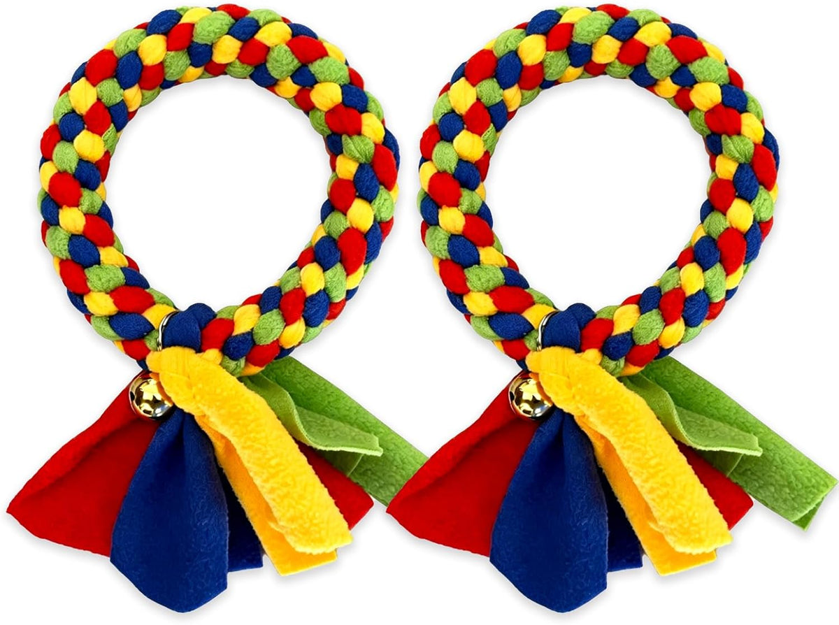 Dog Fleece Rope Teaser Toy as Replacement to Chase and Tug (A-2PCS)