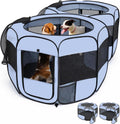2-in-1 XLarge Cat Playpen, Detachable into 2 Separate Playpens with Additional 2 Doors, Portable Dog Playpen Cat Tent En