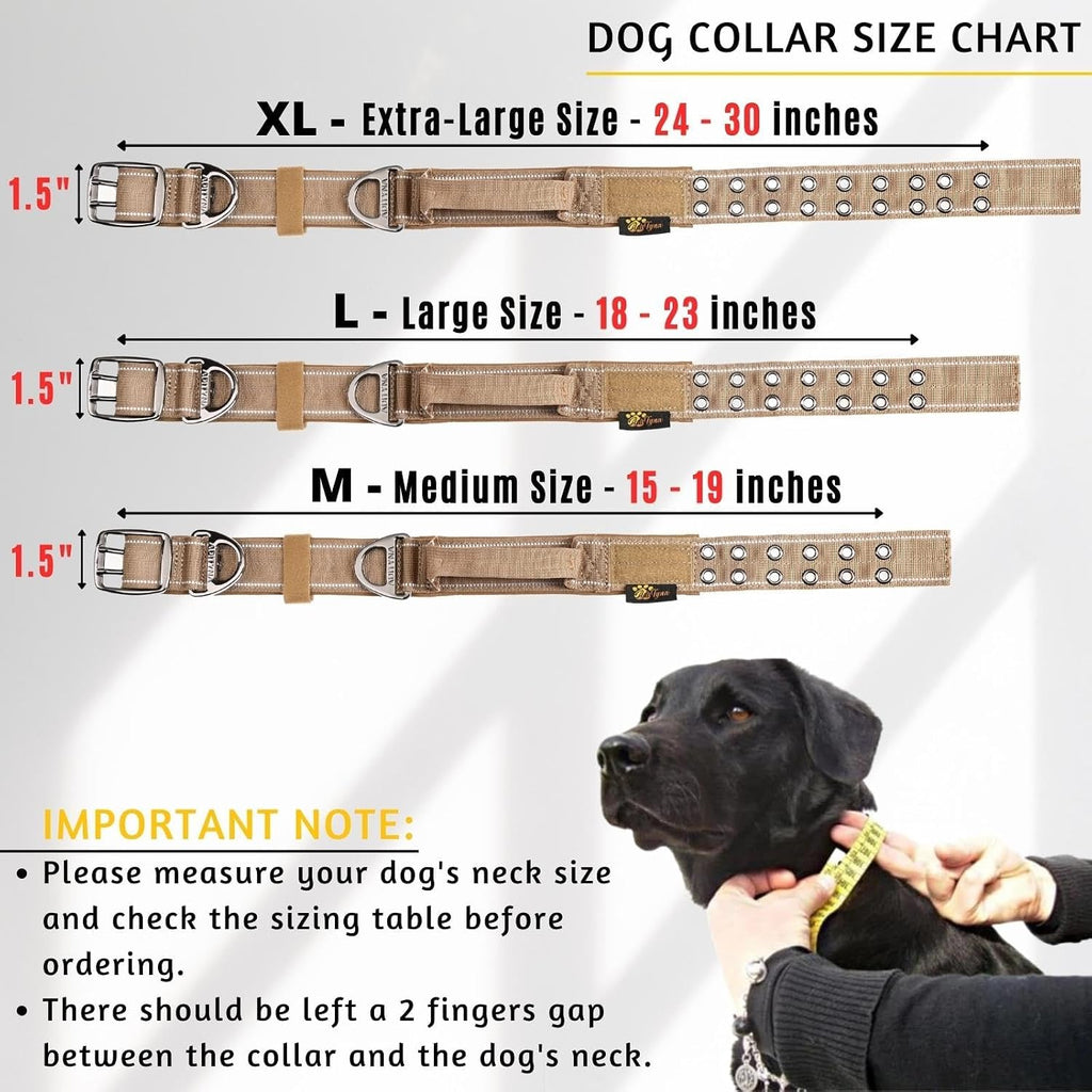 Heavy Duty Dog Collar for Large Dogs with Traffic Handle