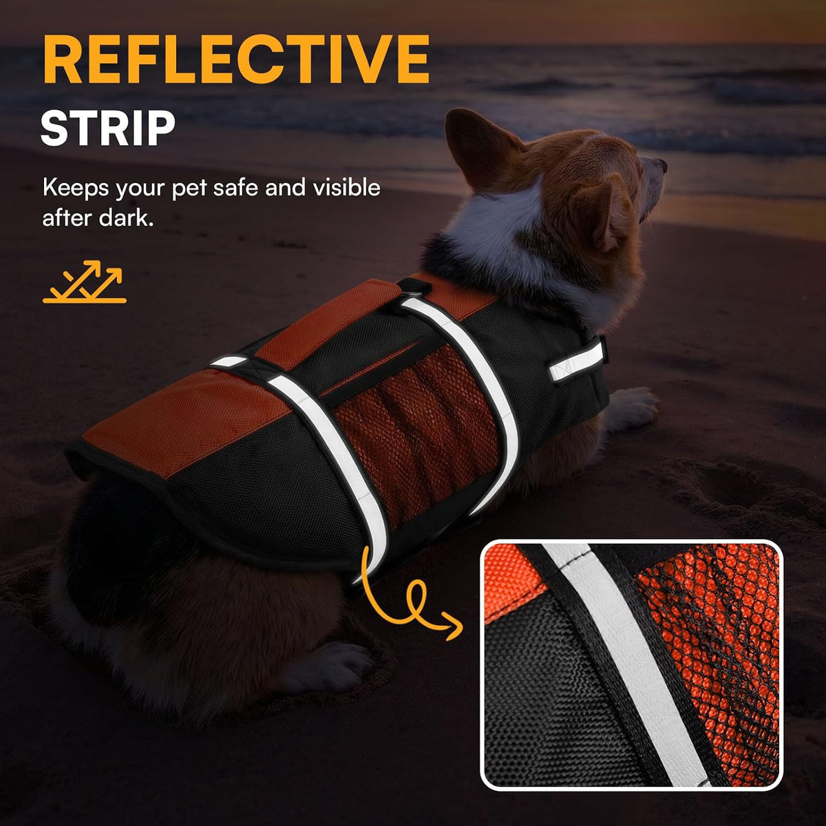 Small Dog Life Jacket,Adjustable Dog Life Vest for Small Dogs