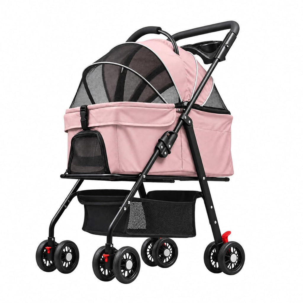 MOCALILI 3-in-1 Pet Stroller for Cats & Dogs, Detachable, 33 lbs Capacity