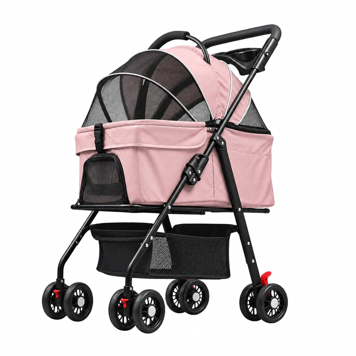 MOCALILI 3-in-1 Pet Stroller for Cats & Dogs, Detachable, 33 lbs Capacity