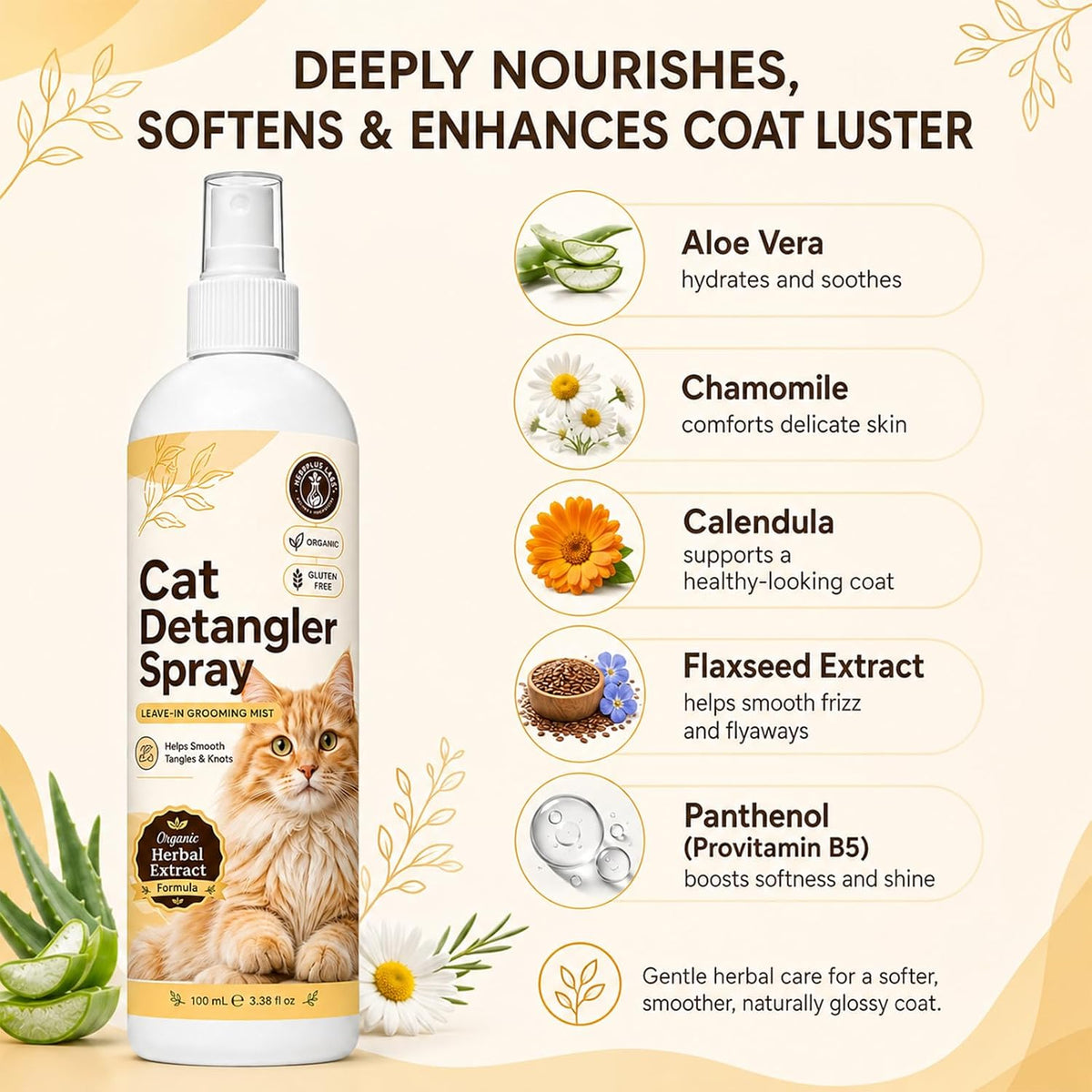 Granado Cat Detangling Spray for Matted Hair, Dematting Coat Care