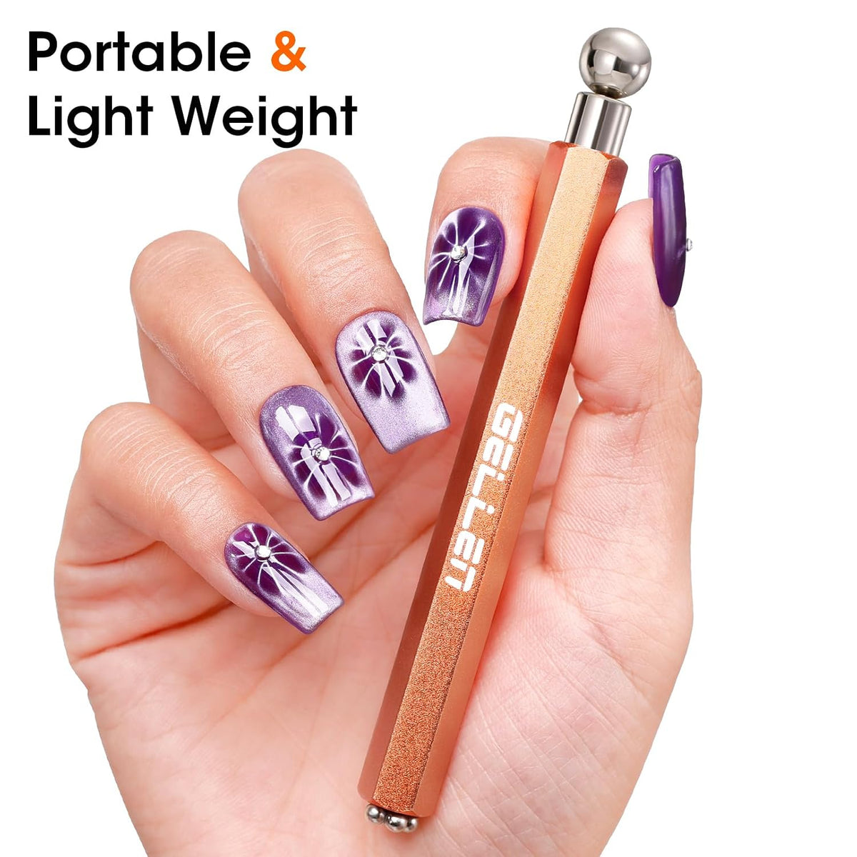 GELLEN Double-Ended Cat Eye Magnet Stick, Flower Magnet for Gel Polish
