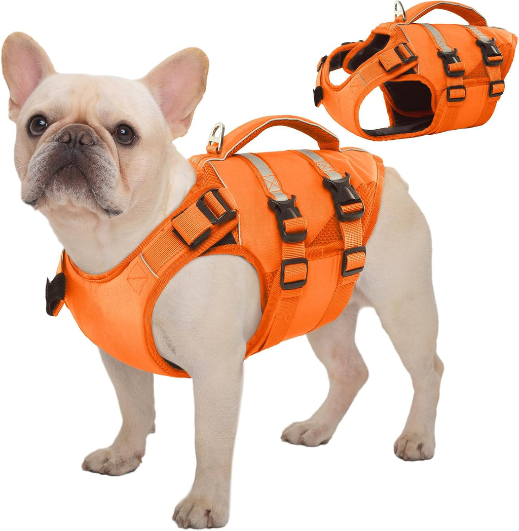 Kuoser Dog Life Jacket, High Flotation Dog Life Vest for Swimming Boating