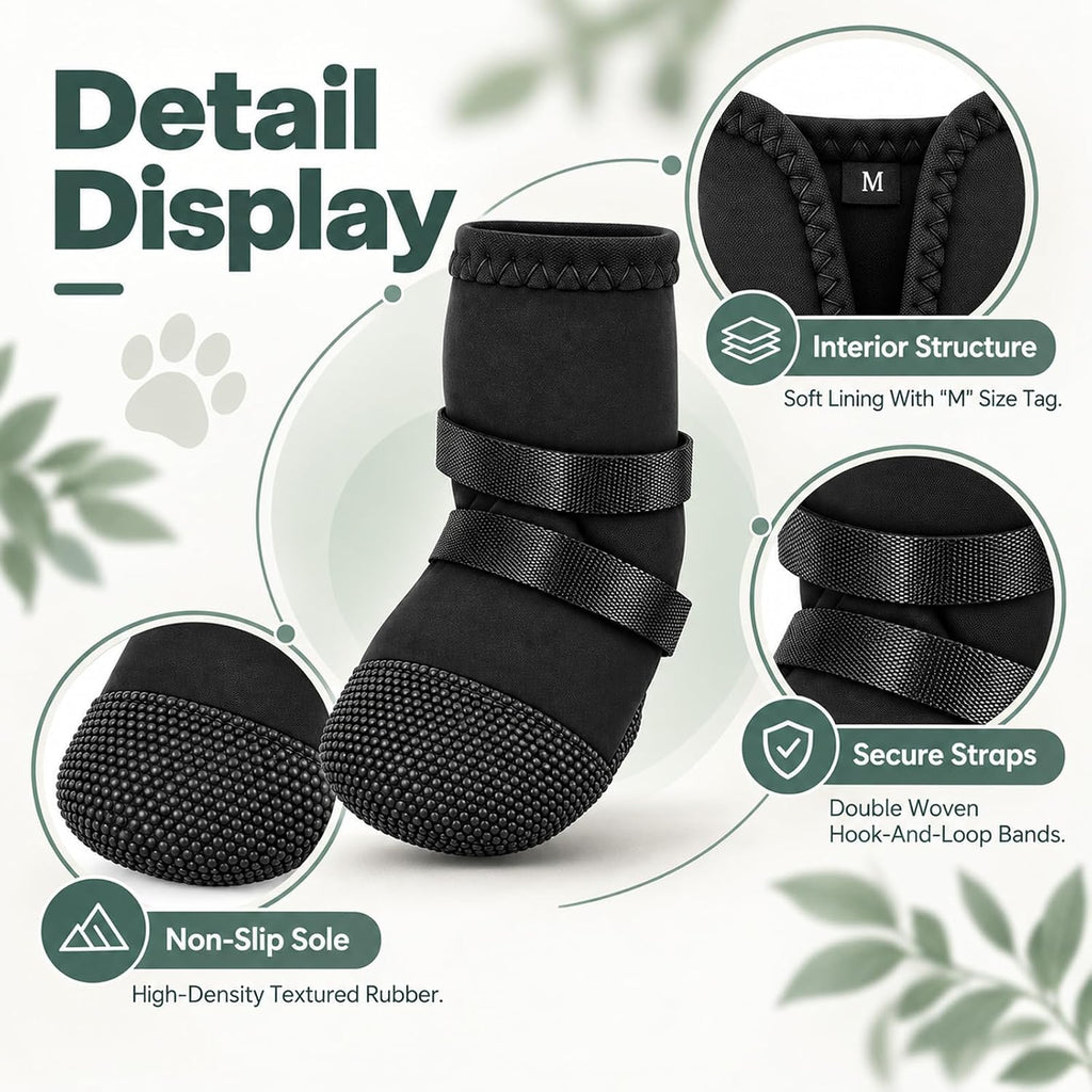 Dog Paw Wound Recovery Boot Dog Paw Recovery Boot for Injured Paws Breathable Dogs Bootie Paws Protector Self-Adhesive F