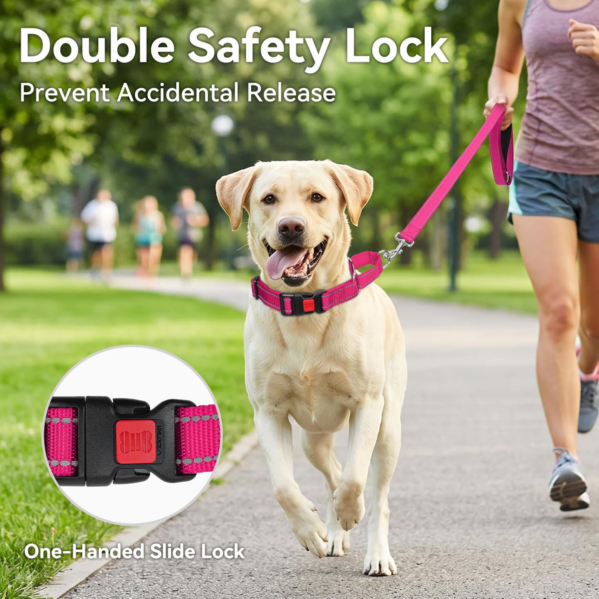 Joytale Martingale Collar for Dogs, Escape Proof No Pull, Hotpink, M