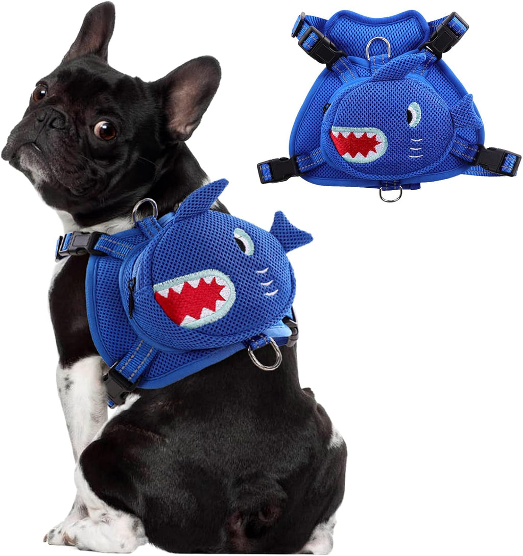 Dog Harness with Backpack, Adjustable Dog Backpack Harness for Small Medium Dogs, No-Pull Breathable Backpacks for Dogs 