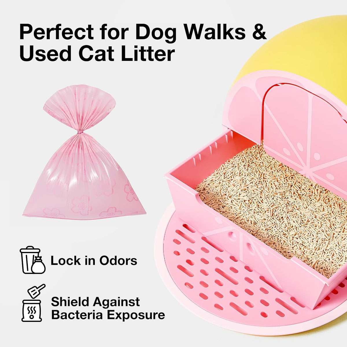 VETRESKA Dog Poop Bag Dispenser with 105 Cherry Blossom Scented Bags