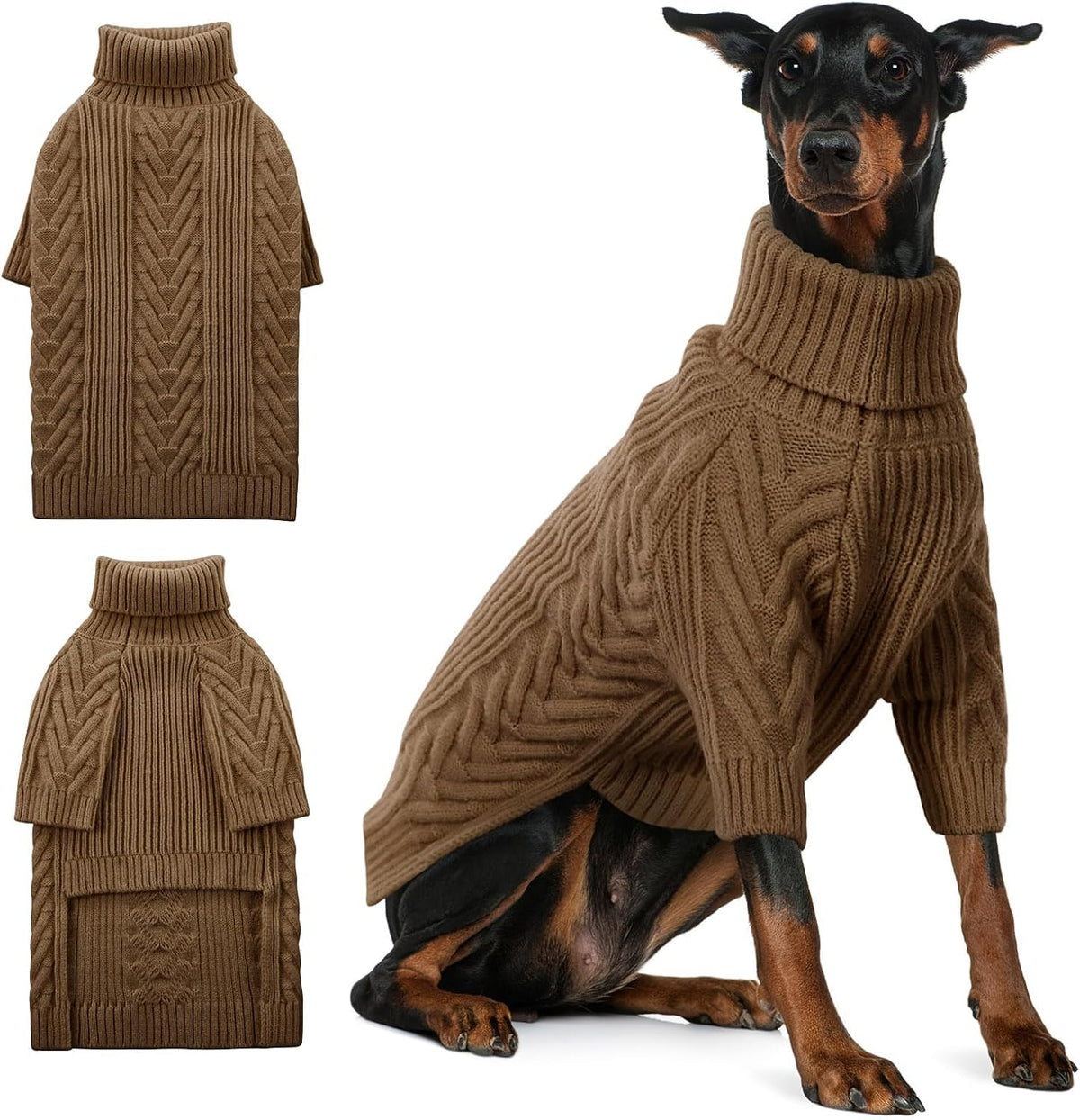 ASENKU Dog Sweater for Extra Large Dogs, Warm Knit Sweater for Labrador