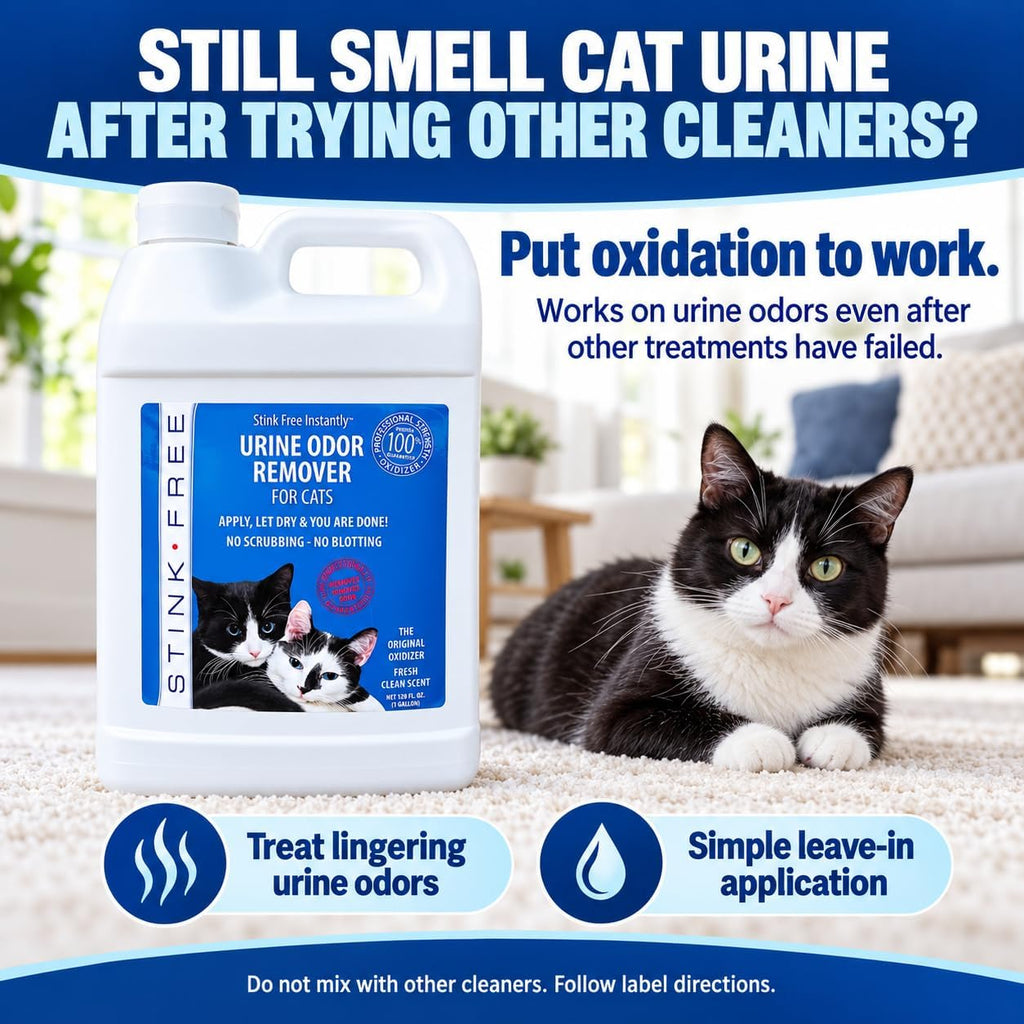 Instantly Urine Odor Remover & Eliminator for Cat Urine, Oxidizer Based Urine Cleaner for Carpets, Rugs, Mattress, etc. 