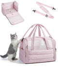 BAGSMART Cat Carrier Soft-Sided Puffy Quilted Collapsible Pet Travel Bag