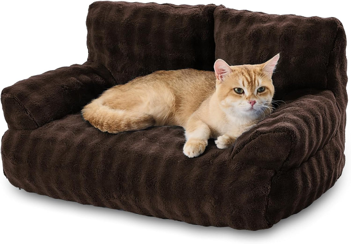 Cat Couch Bed, Cute Pet Sofa for Indoor Cats, 26"x15", Dusty Purple