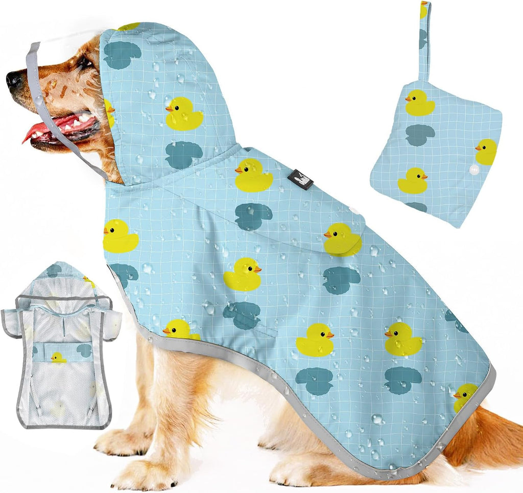 SlowTon Dog Raincoat, Waterproof Dog Rain Jacket with Clear Hooded, Y XL