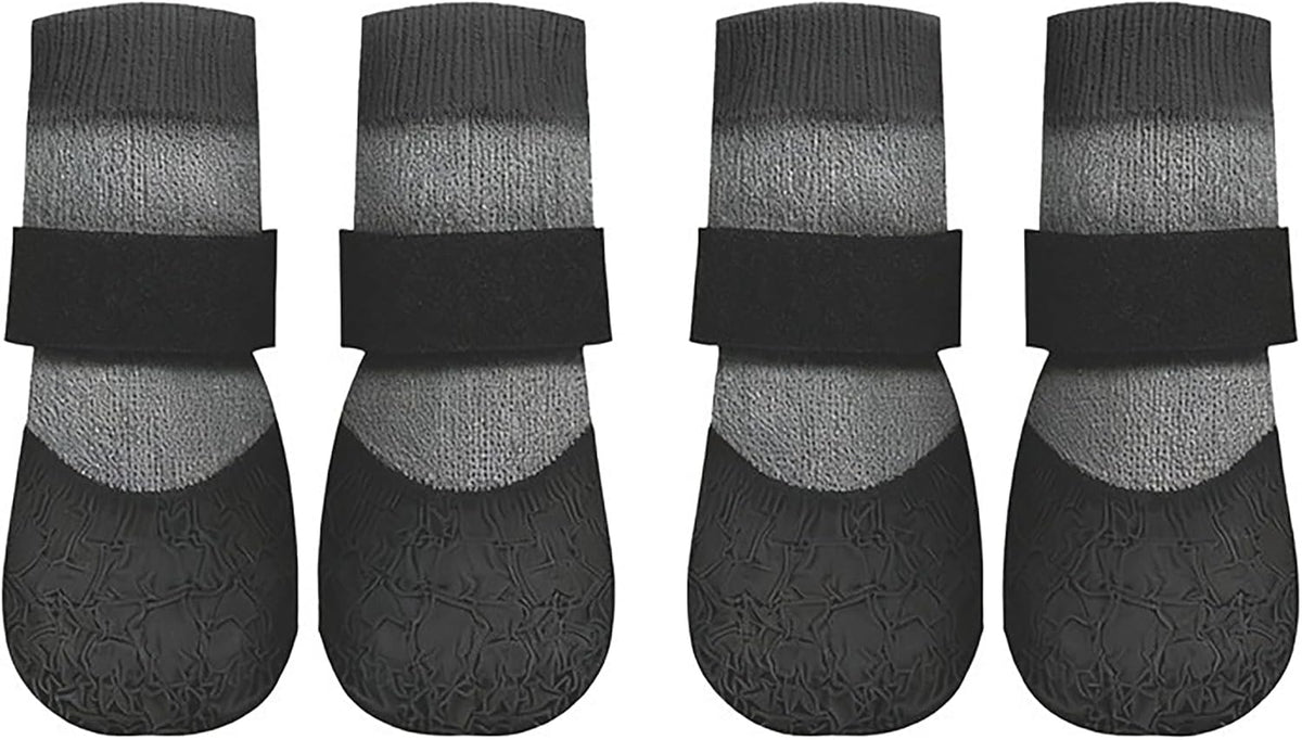 Small, Medium Dogs Socks with Anti Slip Sole Puppy Waterproof Boots Adjustable Pet Paw Protector